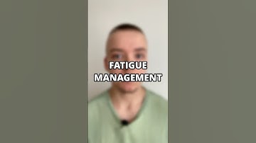 training principles - fatigue management