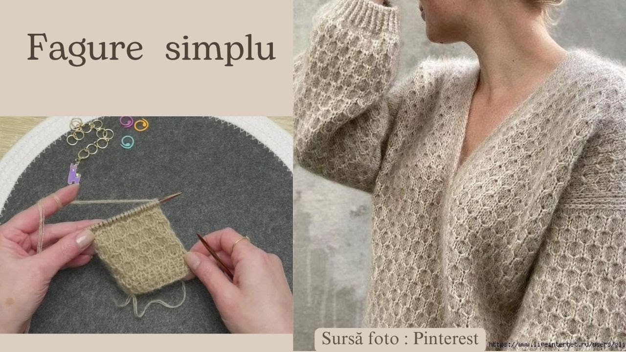 Cum tricotez model „Fagure simplu”