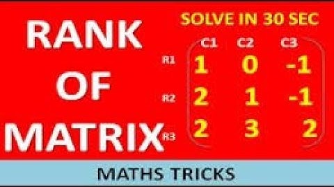 RANK OF MATRIX 3X4 || Engineeing Mathematics||TNEB || TRB -POLY TECHNIC