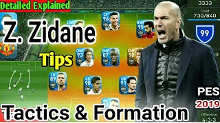 Zinedine Zidane ( Y. Grimault ) Tactics & Formation Tutorial - PES 20 MOBILE