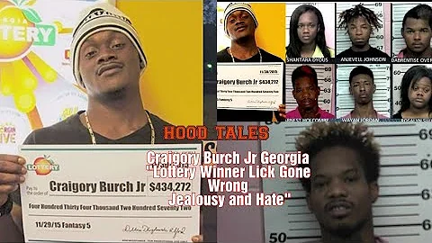 Craigory Burch Jr Georgia "Lottery Winner Lick Gon...