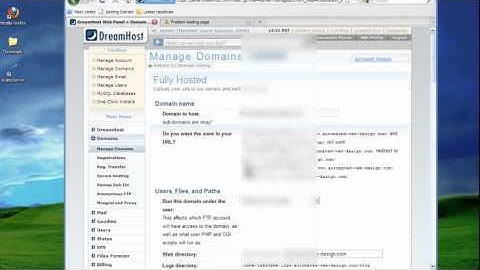 Automated Web Design - Setting up Dreamhost Website Hosting