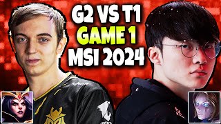 G2 VS T1 MSI GAME 1 ~ WATCHING THE ULTIMATE BATTLE BETWEEN FAKER AND CAPS - #MSI2024 Co-Stream