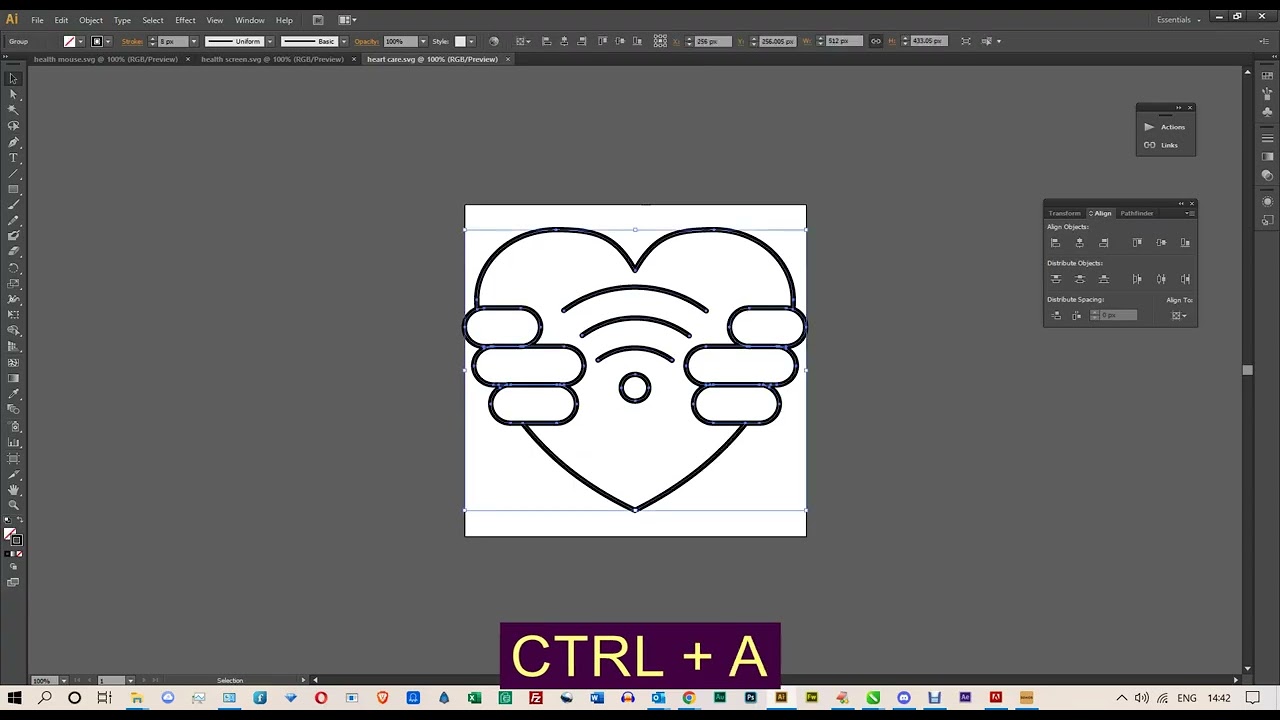 Adobe Illustrator ensure unexpanded SVG within artboard