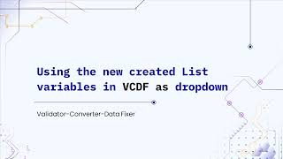 Create Dropdows fast for validation and correction