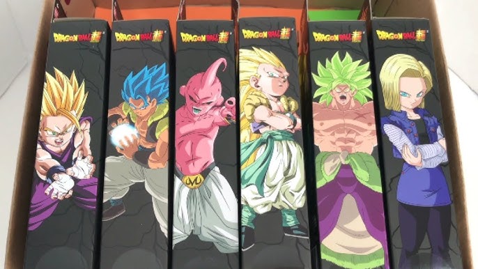 Quadro Decorativo 5 peças Mosaico quite kit Modular Vegeta Vedita Freeza Broly  Dragon Ball Super Z Kai Goku Bulma Majin Boo Bills Trunks Shen Long Esferas  Dragão Super Saiyajin Blue Vermelho Azul