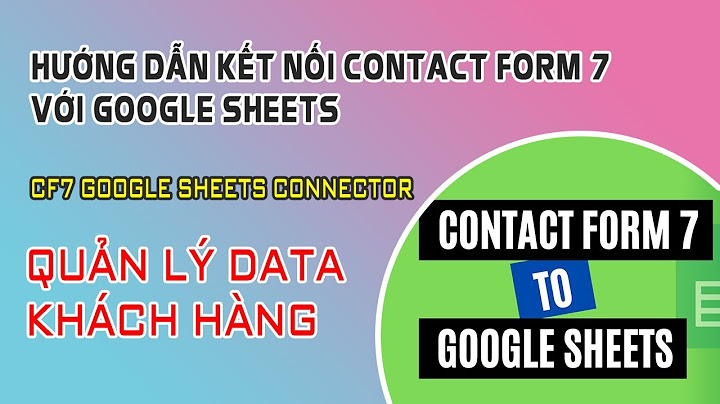 Contact form 7 hướng dẫn