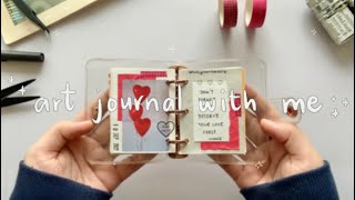 art journal with me // asmr + soft music // no talking 📕❤️🎈 screenshot 5