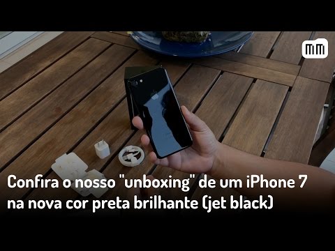 Confira o nosso "unboxing" de um iPhone 7 na nova cor preta brilhante (jet black)