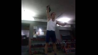 Jerk weight 24 kg 137 times in 7 minutes