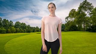 Honeycomb Mesh Lady's SS Raglan T shrts