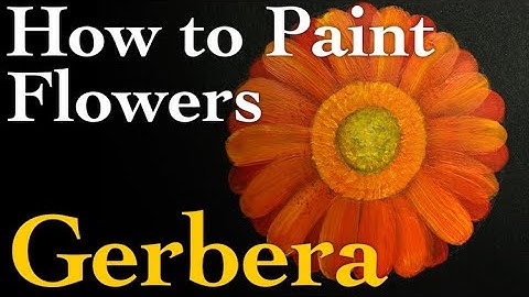 How to paint daisy flower | Gerbera with acrylic | 2 Minutes