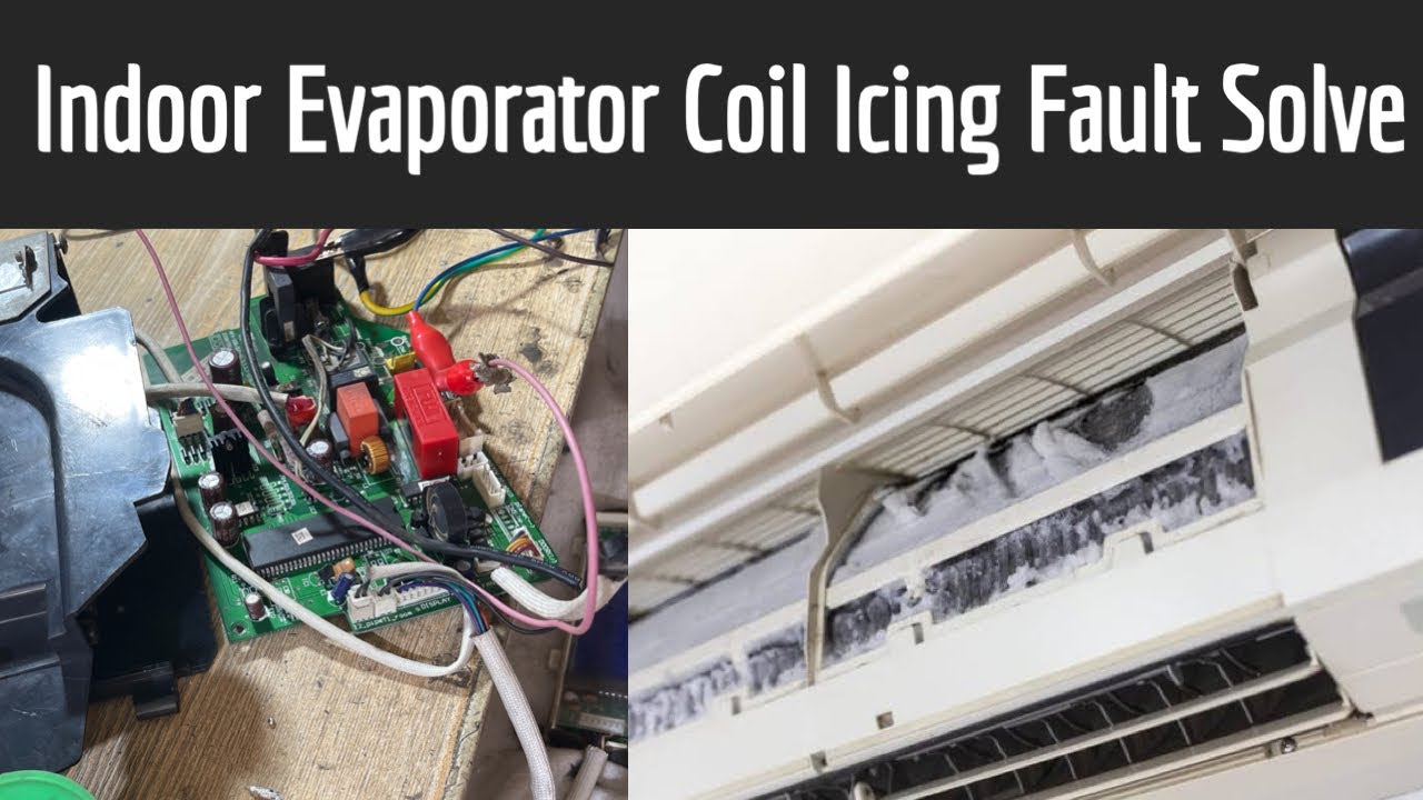 Air conditioner icing on indoor unit coil solve fault in Hindi YouTube