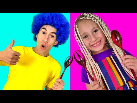 Eat Right With Spoon, Fork And Chopsticks! Wow Sesha Family Kids Songs