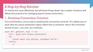 Mastering Asynchronous Code with Redis: Solving Connection Issues
