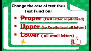 MS Excel Convert Text to Proper, Upper & Lower ( How to change text case) How To Change Case In Excel Convert Text Upper Lower