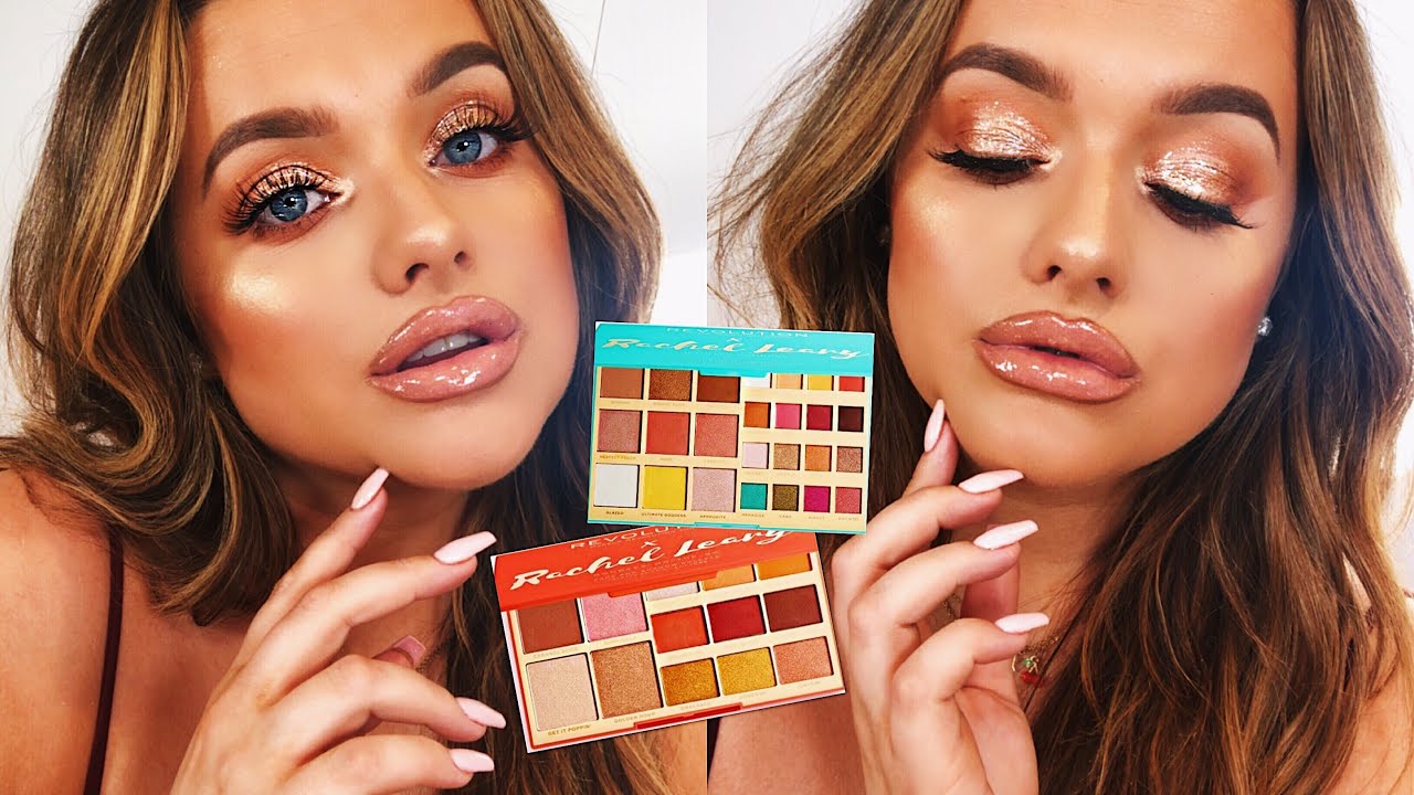 SUPER EASY/SOFT GLITTER GLAM PROM/WEDDING MAKE UP! USING MY PALETTES!!! | Rachel Leary