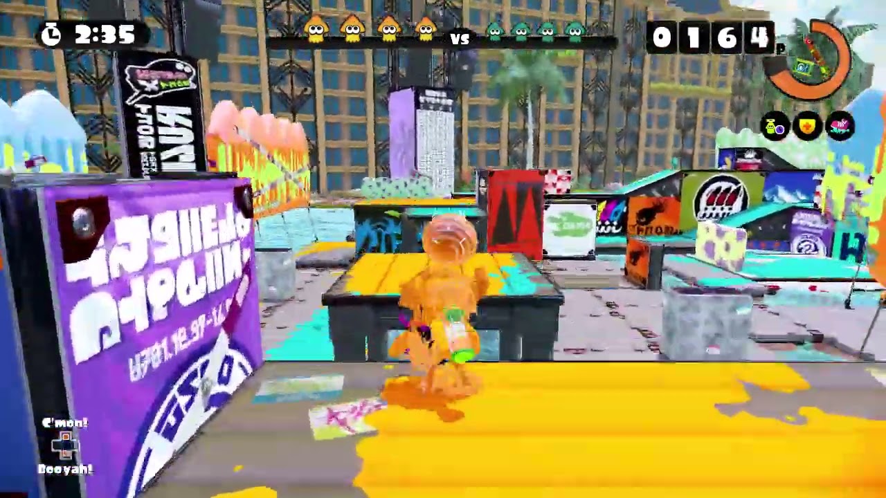 Splatoon 1: Slosher Gameplay!