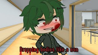 Dropping bodies like a nun MEME || Yandere Deku AU || BNHA x Yandere Simulator || ⚠️Blood⚠️