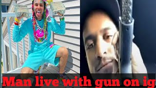 Man go live with 69 live on IG with gun