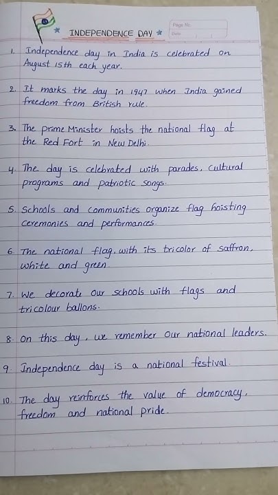 essay on independence day in sanskrit language