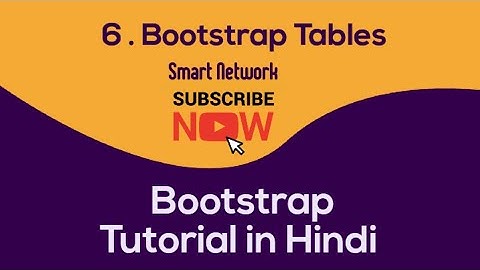 6. Bootstrap Tables || Bootstrap 5 Tutorial in Hindi