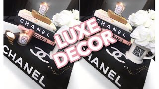 EASY DIY CHANEL LUXURY ROOM DECOR - CC LOGO TRAY