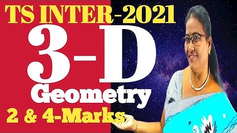TS Inter-2021 3D-GEOMETRY 2 &4-Marks in 1 Shot Most imp. @MATHSSUPERTIPSANDTRICKS