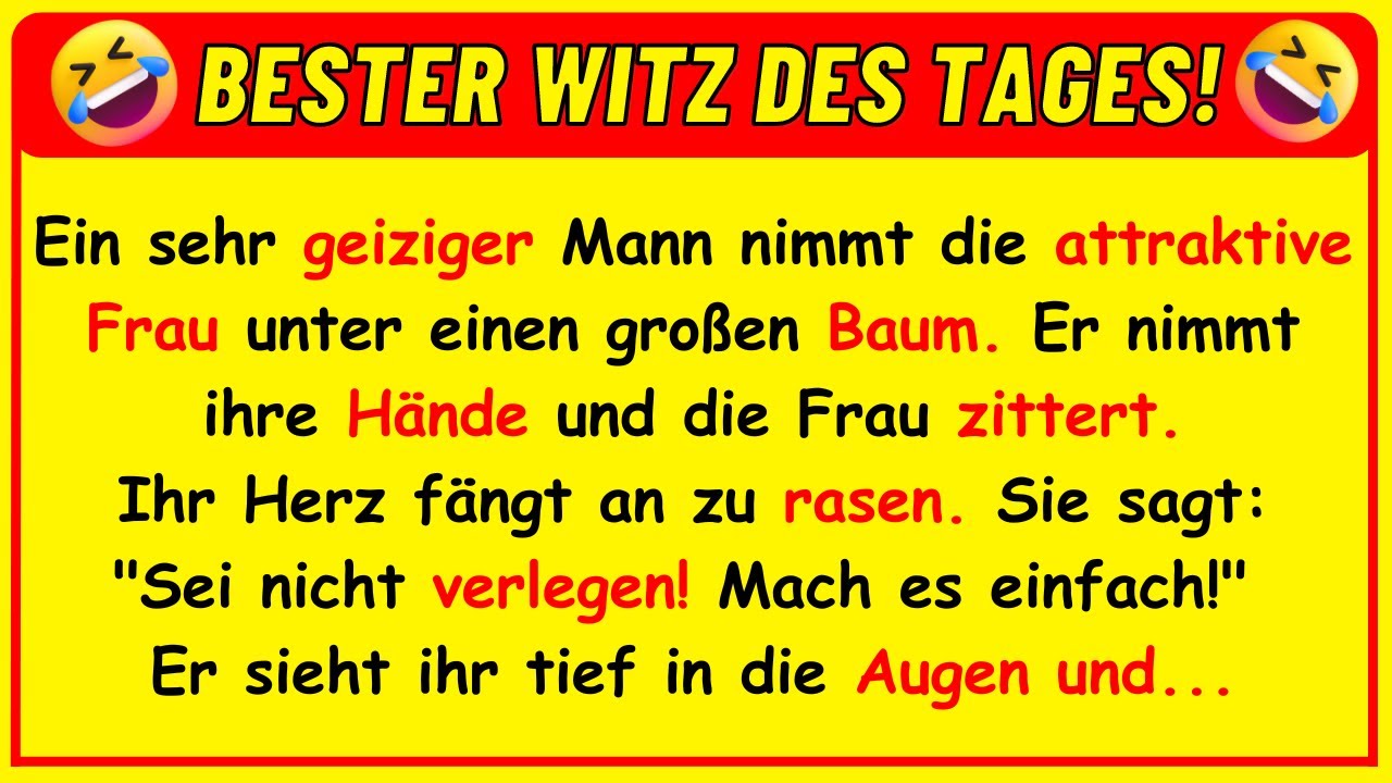 🤣 BESTER WITZ DES TAGES! Ein junger Mann kann nicht entscheiden, welche Frau er heiraten soll...