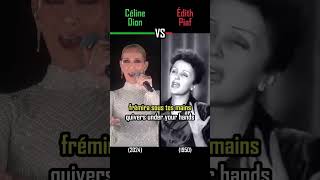 CÉLINE DION vs ÉDITH PIAF - Hymne à l'amour - #shorts #versus #music
