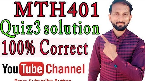 MTH401 Quiz3  100% Correct Answer.