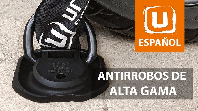 Candado con alarma para el disco de freno Urban UR6 para motocicleta y  bicicleta de 0.23 in y 120 dB, universal, resistente al agua con cable