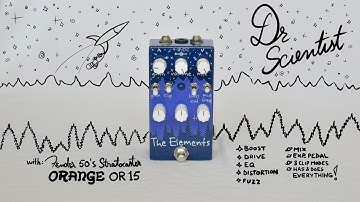 Dr Scientist The Elements! | Clean Boost, EQ, Overdrive, Distortion! 9-18V, Expression Pedal deluxe!