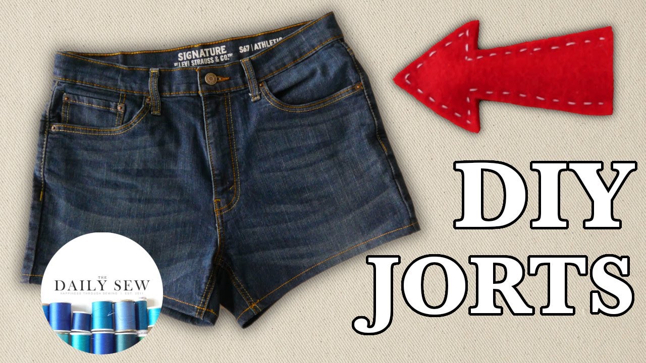 How to Make Jean Shorts | DIY Jorts | The Daily Sew - YouTube