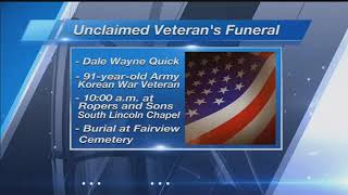 Lincoln funeral home asks public to attend service for unclaimed veteran