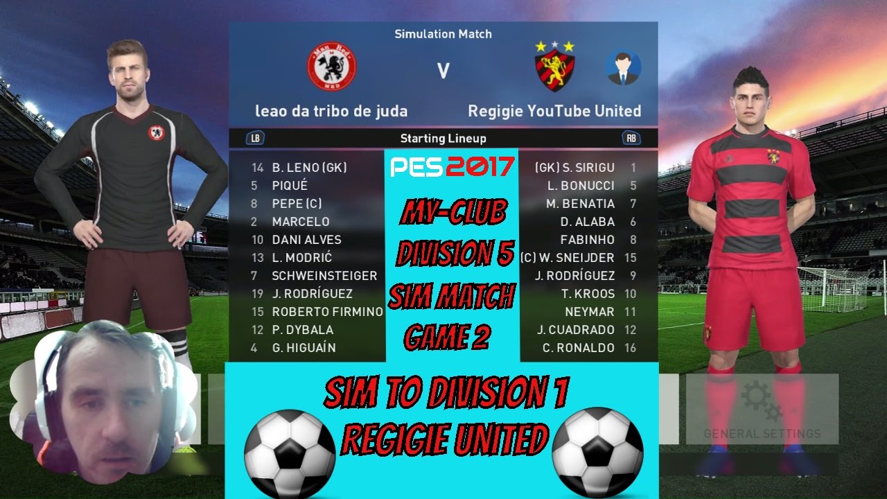 PES 2017 MYCLUB Division 5 Sim Match, Game 2 Regigie United Sim TO Division 1