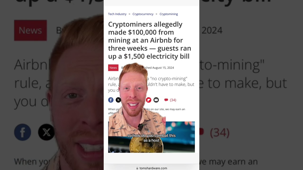 An Airbnb guest made $100,000 off of crypto while racking up $1500 in  electricity bills for the host - YouTube