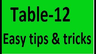 Table of 12 | Rhythmic Table of Twelve | Learn Multiplication Table of 12 x 1 = 12, Tips and Tricks