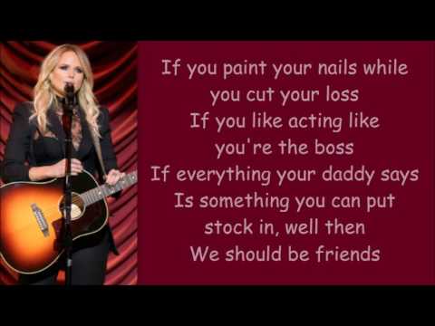 miranda lambert    friends lyrics youtube