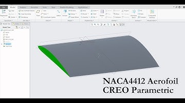 PTC Creo Parametric 2/3/5 : NACA series Aerofoil design| Tutorial | Import points from Excel Sheet