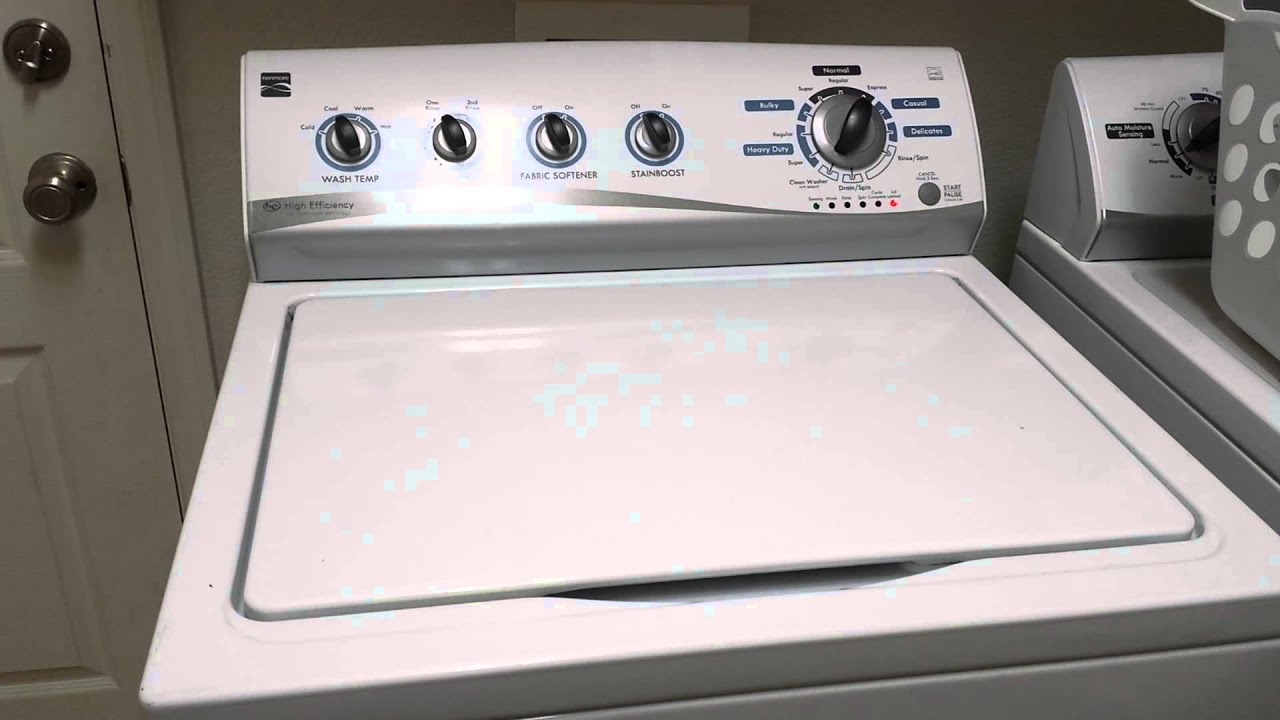 How do you clean a Kenmore washing machine?