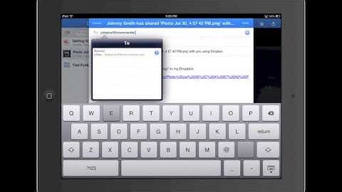 iPad Basics - Sharing a File in Dropbox