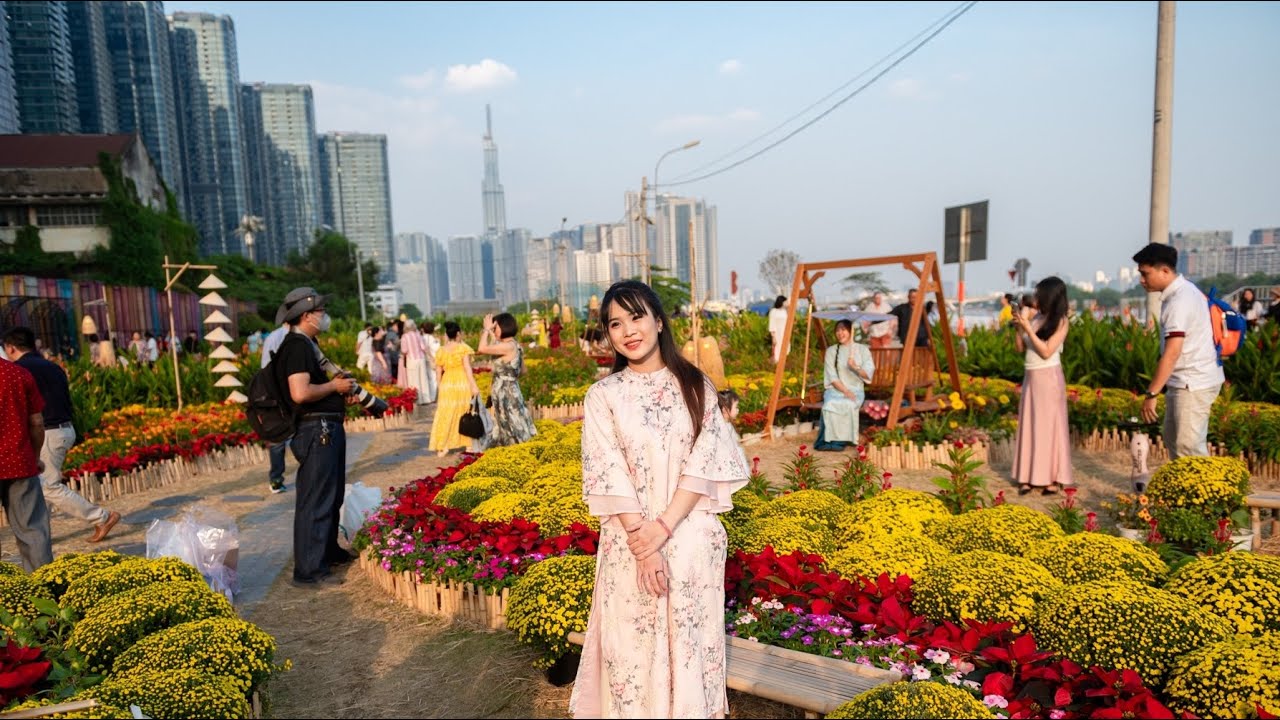 TẾT Vườn Hoa Ba Son Quận 1 Sài Gòn Quá Đẹp