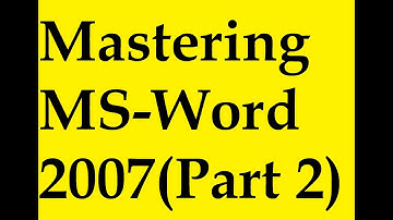 Mastering MS Word 2007 || Tables || Adding Shapes || Changing Shape color || Shadow and 3-d effects
