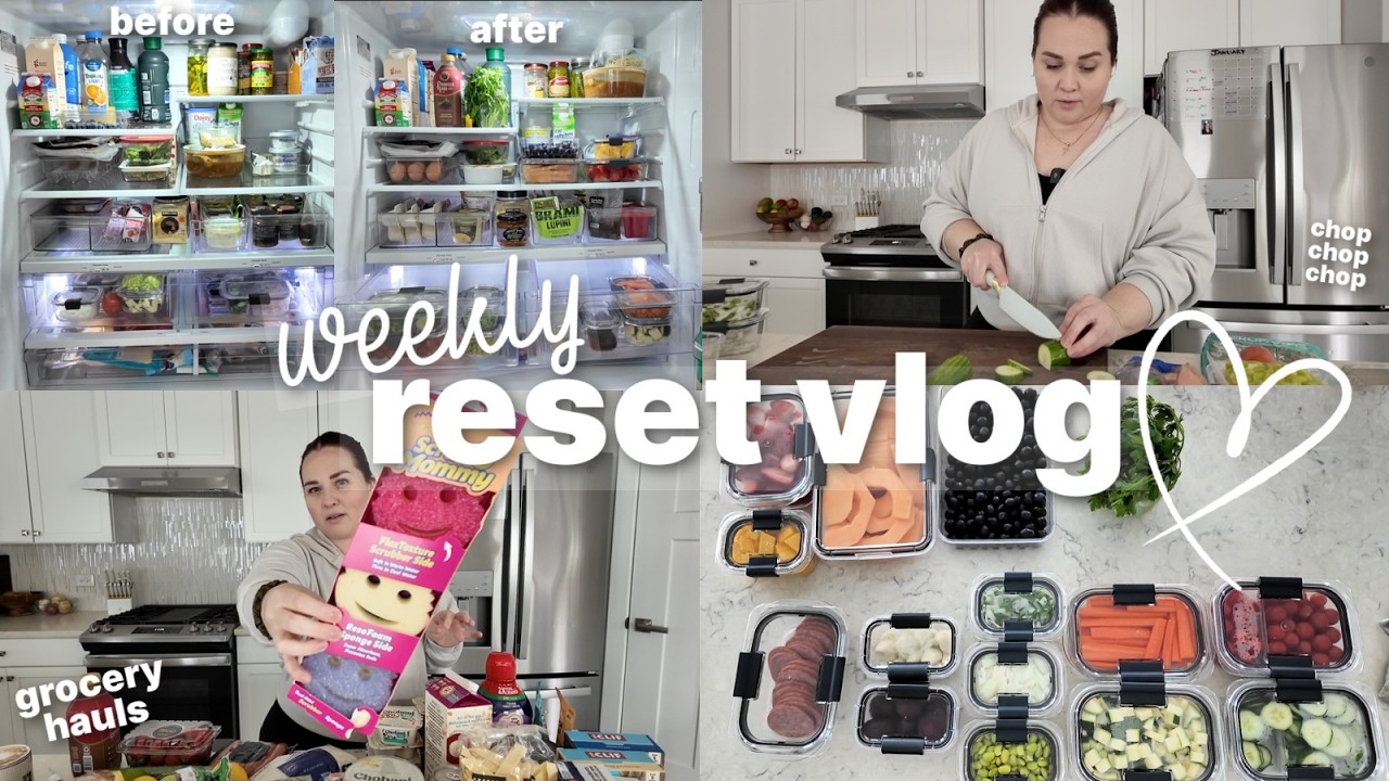 WEEKLY RESET VLOG | Grocery Shop With Me, Fridge Clean Out, How We Limit Food Waste