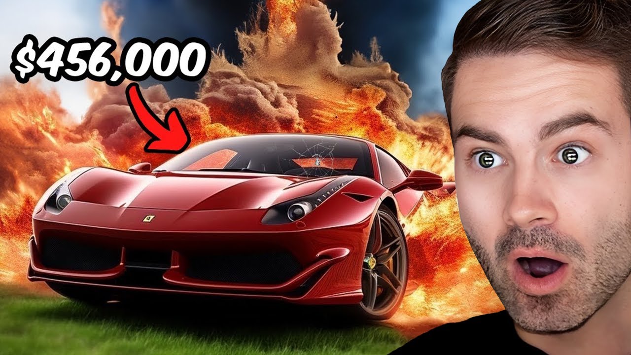 Completely Destroying a Brand New Ferrari - YouTube