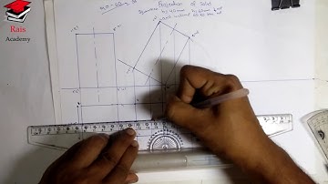 [hindi] projection of solid : Square prism (2 view)