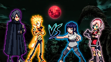 Naruto BTM V3 OP & Sasuke BNG V2 OP VS Sakura BNG OP & Hinata Last OP in Jump Force Mugen