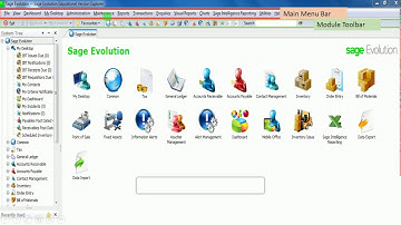 Video 2 Getting about in Sage Evolution V7
