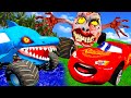 Lightning mcqueen family and crazy annibal monster big series in  beamngdrive